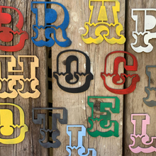 Load image into Gallery viewer, 5&quot; and 12&quot; Metal Coloured Carnival Letters
