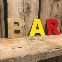 Load image into Gallery viewer, 12&quot; and 5 &quot; Coloured Metal Fat Font Letters,
