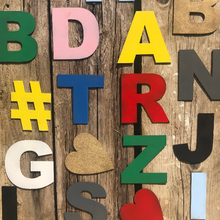 Load image into Gallery viewer, 12&quot; and 5 &quot; Coloured Metal Fat Font Letters,
