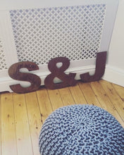 Load image into Gallery viewer, 12&quot; Rusty Fat Font Metal Letters A-Z 0-9.
