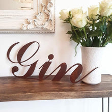 Load image into Gallery viewer, Rusty Metal Gin Sign

