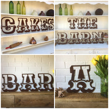 Load image into Gallery viewer, Rusty 12&quot; Carnival Metal Letters A-Z
