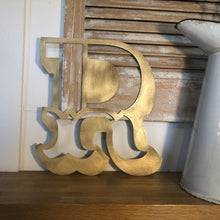 Load image into Gallery viewer, A-Z Rustic 5&quot; or 12&quot; Gold Metal Carnival Letters.
