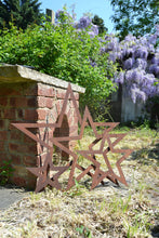 Load image into Gallery viewer, Set of 4 rusty Metal stars, Home &amp; Garden decoration

