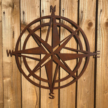 Load image into Gallery viewer, Rusty Compass Sign Wall Decoration
