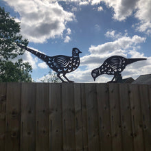 Load image into Gallery viewer, 2 Rusty Metal Pheasants Garden Pheasants
