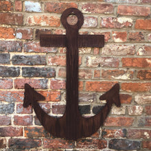 Load image into Gallery viewer, Large Rusty Metal Anchor Wall Decoration
