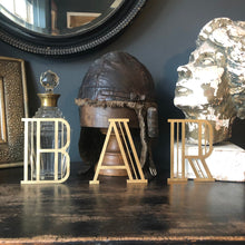 Load image into Gallery viewer, Gold Distressed 5&quot; or 12&quot; Art Deco Lettering A-Z 0-9
