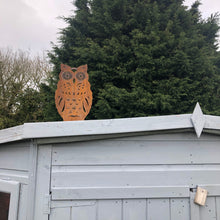 Load image into Gallery viewer, Rusty Metal Standing Owl Garden Ornament
