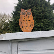 Load image into Gallery viewer, Rusty Metal Standing Owl Garden Ornament
