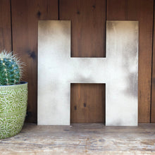 Load image into Gallery viewer, 12&quot; and 5&quot; Gold Fat Font Metal Letters.
