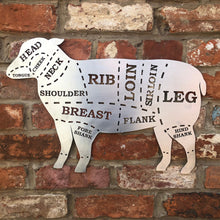 Load image into Gallery viewer, Galvanized Steel Butchers Lamb Wall Decoration.
