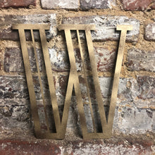 Load image into Gallery viewer, Gold Distressed 5&quot; or 12&quot; Art Deco Lettering A-Z 0-9
