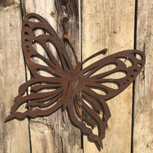 Load image into Gallery viewer, Large Rusty Metal Butterfly Decoration
