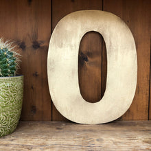 Load image into Gallery viewer, 12&quot; and 5&quot; Gold Fat Font Metal Letters.
