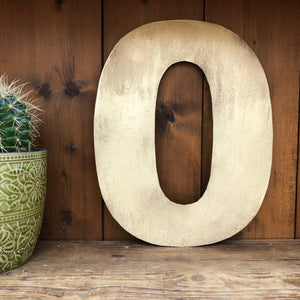 12" and 5" Gold Fat Font Metal Letters.