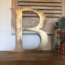 Load image into Gallery viewer, Distressed Gold 5&quot; or 12&quot; Classic Metal Letters, A-Z, 0-9
