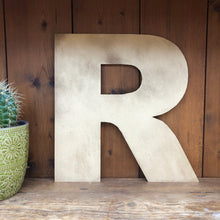Load image into Gallery viewer, 12&quot; and 5&quot; Gold Fat Font Metal Letters.
