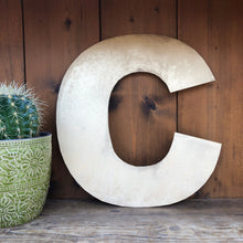 Load image into Gallery viewer, 12&quot; and 5&quot; Gold Fat Font Metal Letters.
