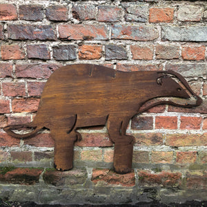 Large Rusty Metal Badger Garden Decoration
