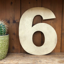 Load image into Gallery viewer, 12&quot; and 5&quot; Gold Fat Font Metal Letters.
