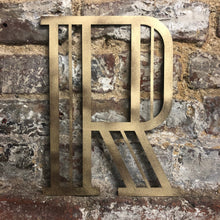 Load image into Gallery viewer, Gold Distressed 5&quot; or 12&quot; Art Deco Lettering A-Z 0-9
