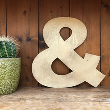 Load image into Gallery viewer, 12&quot; and 5&quot; Gold Fat Font Metal Letters.
