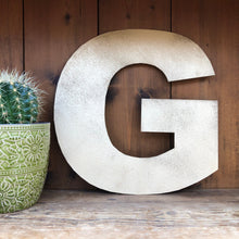 Load image into Gallery viewer, 12&quot; and 5&quot; Gold Fat Font Metal Letters.
