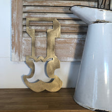 Load image into Gallery viewer, A-Z Rustic 5&quot; or 12&quot; Gold Metal Carnival Letters.

