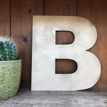 Load image into Gallery viewer, 12&quot; and 5&quot; Gold Fat Font Metal Letters.
