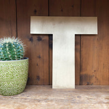 Load image into Gallery viewer, 12&quot; and 5&quot; Gold Fat Font Metal Letters.
