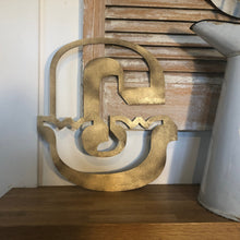 Load image into Gallery viewer, A-Z Rustic 5&quot; or 12&quot; Gold Metal Carnival Letters.
