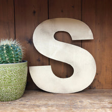 Load image into Gallery viewer, 12&quot; and 5&quot; Gold Fat Font Metal Letters.
