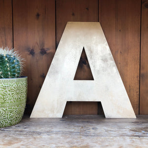 12" and 5" Gold Fat Font Metal Letters.