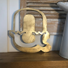 Load image into Gallery viewer, A-Z Rustic 5&quot; or 12&quot; Gold Metal Carnival Letters.
