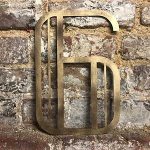 Gold Distressed 5" or 12" Art Deco Lettering A-Z 0-9
