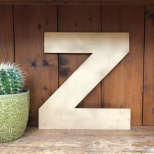 Load image into Gallery viewer, 12&quot; and 5&quot; Gold Fat Font Metal Letters.
