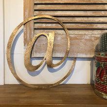 Load image into Gallery viewer, Distressed Gold 5&quot; or 12&quot; Classic Metal Letters, A-Z, 0-9
