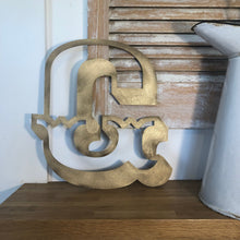 Load image into Gallery viewer, A-Z Rustic 5&quot; or 12&quot; Gold Metal Carnival Letters.
