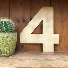 Load image into Gallery viewer, 12&quot; and 5&quot; Gold Fat Font Metal Letters.

