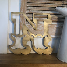Load image into Gallery viewer, A-Z Rustic 5&quot; or 12&quot; Gold Metal Carnival Letters.
