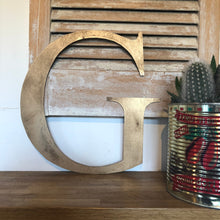 Load image into Gallery viewer, Distressed Gold 5&quot; or 12&quot; Classic Metal Letters, A-Z, 0-9

