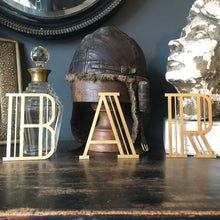 Load image into Gallery viewer, Gold Distressed 5&quot; or 12&quot; Art Deco Lettering A-Z 0-9
