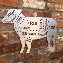 Load image into Gallery viewer, Galvanized Steel Butchers Lamb Wall Decoration.
