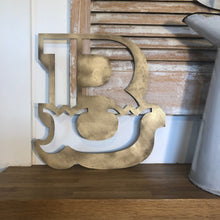 Load image into Gallery viewer, A-Z Rustic 5&quot; or 12&quot; Gold Metal Carnival Letters.
