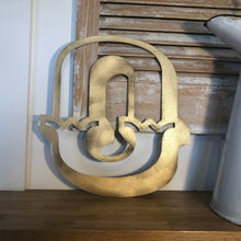 Load image into Gallery viewer, A-Z Rustic 5&quot; or 12&quot; Gold Metal Carnival Letters.
