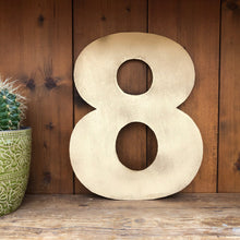 Load image into Gallery viewer, 12&quot; and 5&quot; Gold Fat Font Metal Letters.
