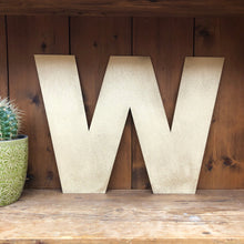 Load image into Gallery viewer, 12&quot; and 5&quot; Gold Fat Font Metal Letters.
