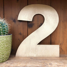 Load image into Gallery viewer, 12&quot; and 5&quot; Gold Fat Font Metal Letters.
