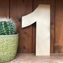Load image into Gallery viewer, 12&quot; and 5&quot; Gold Fat Font Metal Letters.
